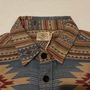 Faherty Doug Good Feather Overshirt Nescove Size M NWT